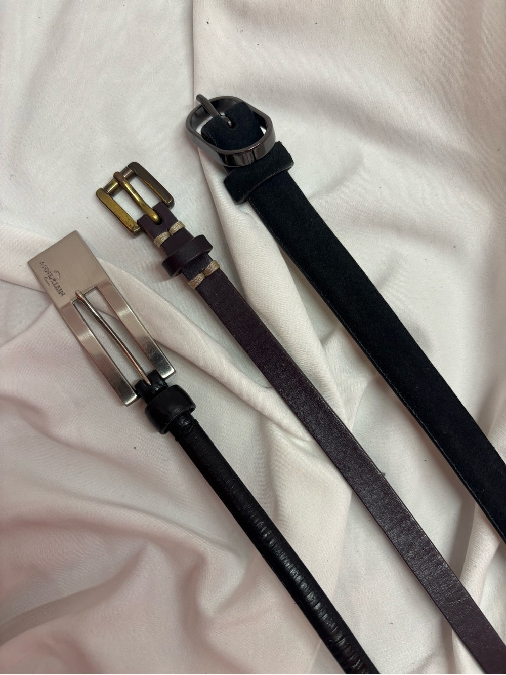 LOFT | Anne Klein Purple/Navy/Black Skinny Belts Bundle
